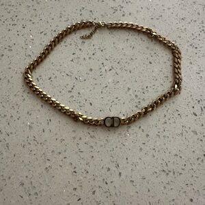 Gold Chain Necklace with CD Logo